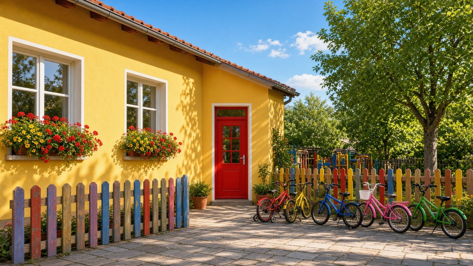 Entrada de un jardín infantil en Alemania